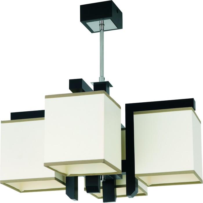 Люстра потолочная OLA VENGE 4x40Вт E14 венге, хром 47x47x47см