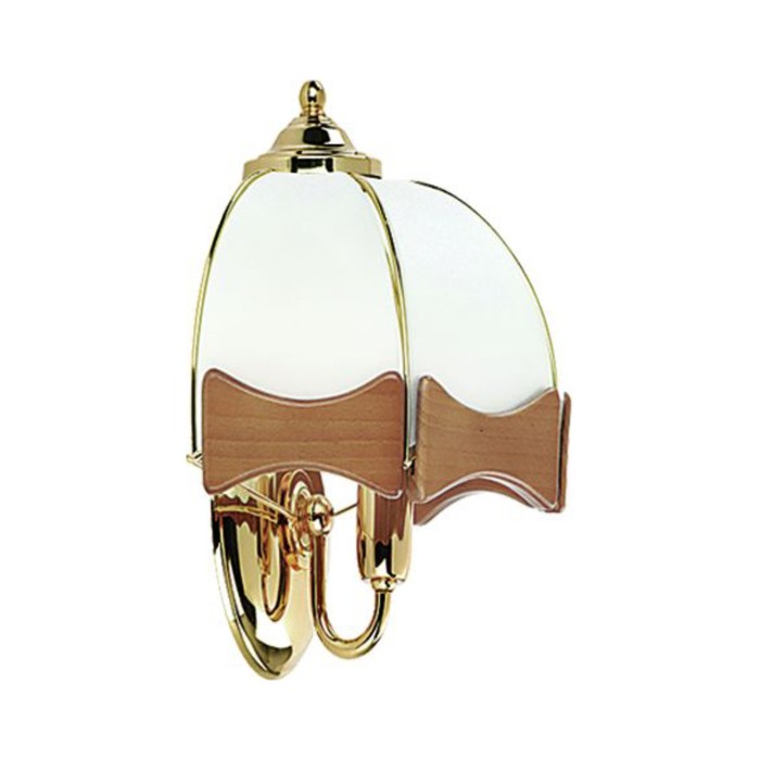 Бра CZAJKA 1x40Вт E14 золото, бук 19x19x26см