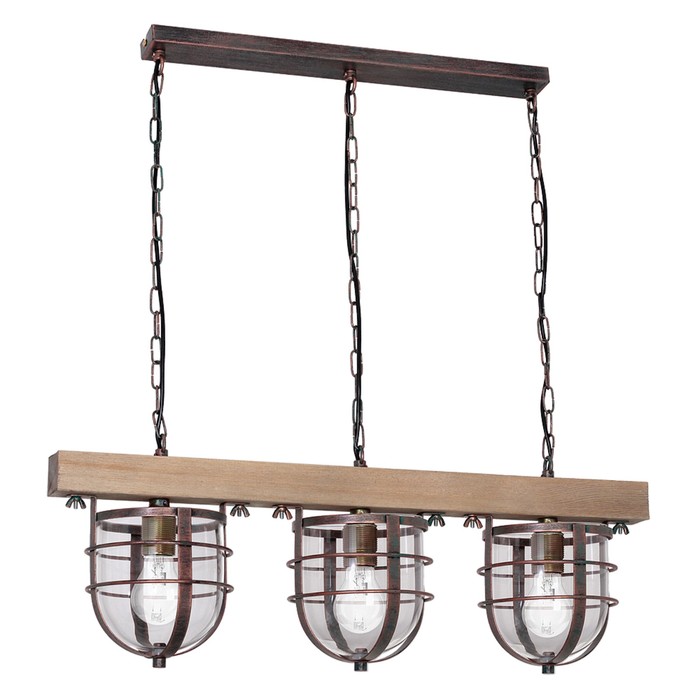 Светильник ANDER 3x60Вт E27 медный, бежевый 72x16x70см