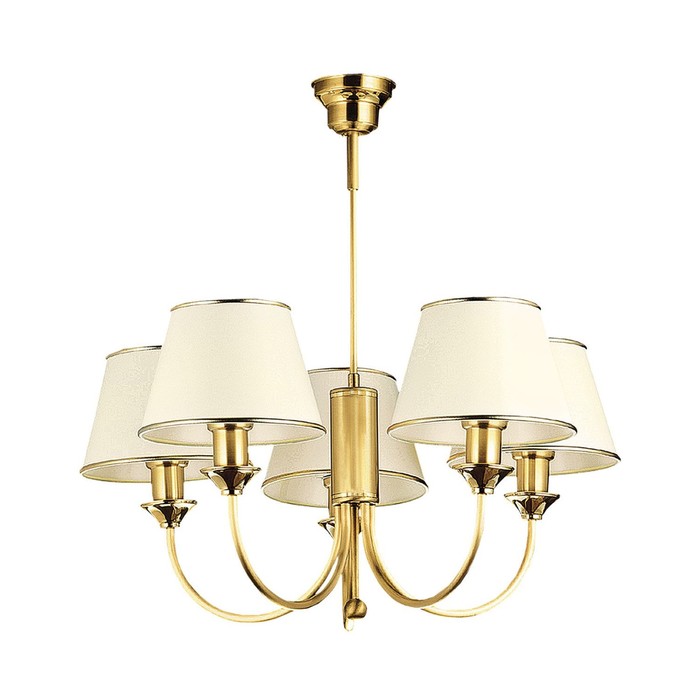 Люстра подвесная CLASSIC 5x60Вт E27 матовая латунь 72x72x65см