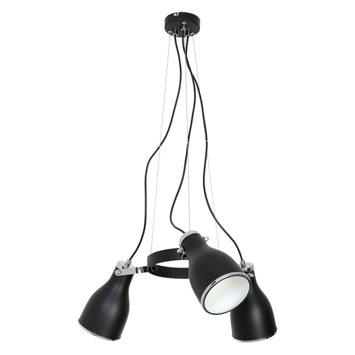 Люстра подвесная BJORN 3x60Вт E27 чёрный, хром 72x72x88см