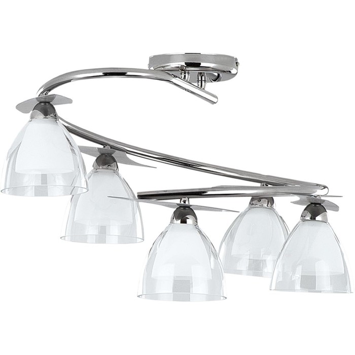 Люстра потолочная DOBLO 5x40Вт E14 хром 60x60x38см