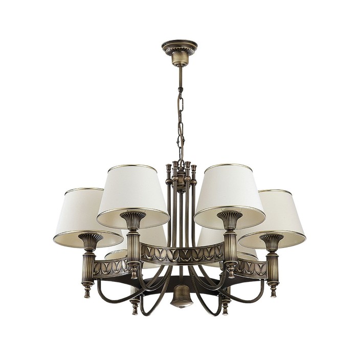 Люстра подвесная FRYDERYK 6x60Вт E27 патинированная латунь 84x84x82см