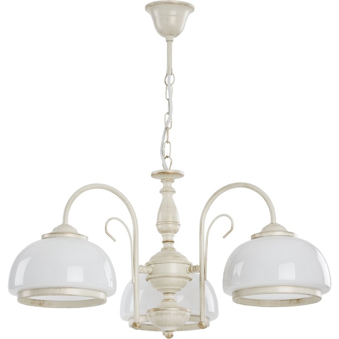 Люстра подвесная PARIS WHITE 3x60Вт E27 белый патина 62x62x76см