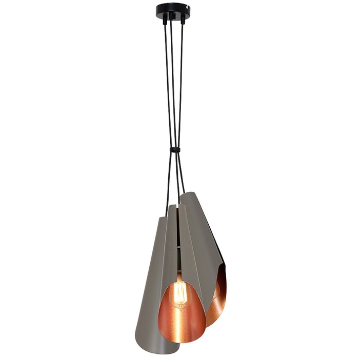 Люстра подвес CALYX 3x60Вт E27 чёрный 25x25x110см