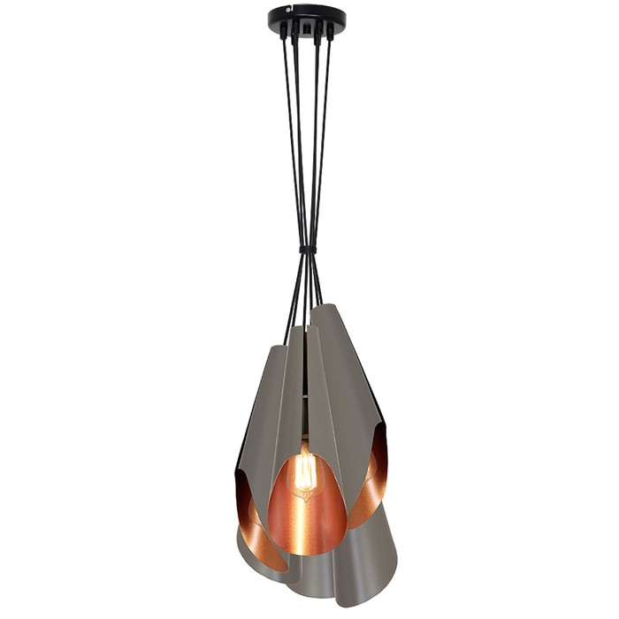 Люстра подвес CALYX 5x60Вт E27 чёрный 65x65x110см