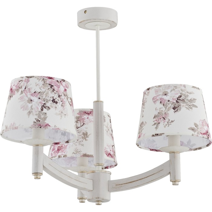 Люстра подвесная RAMONA 3x40Вт E14 белый патина 57x57x57см