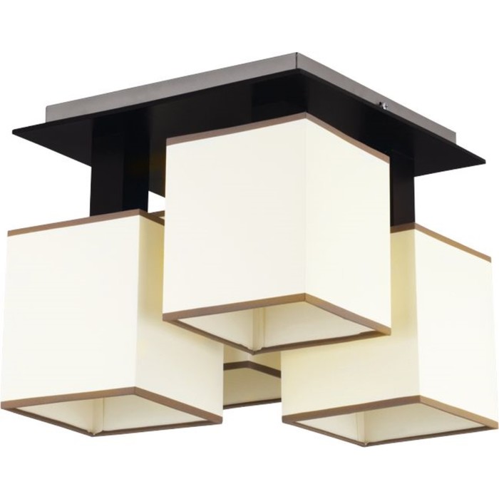 Люстра потолочная EWA VENGE 4x40Вт E14 венге, хром 29x29x26см