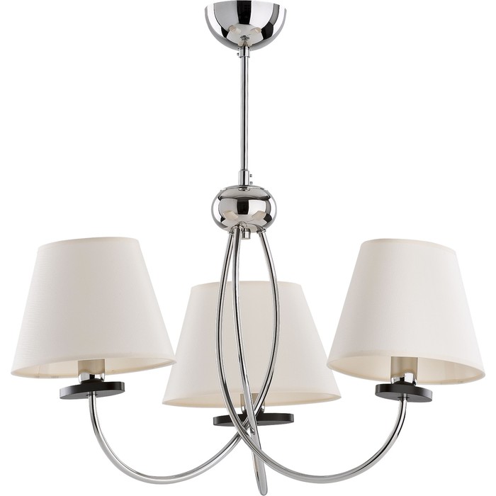 Люстра потолочная ROCK 3x40Вт E14 венге, хром 40x40x58см