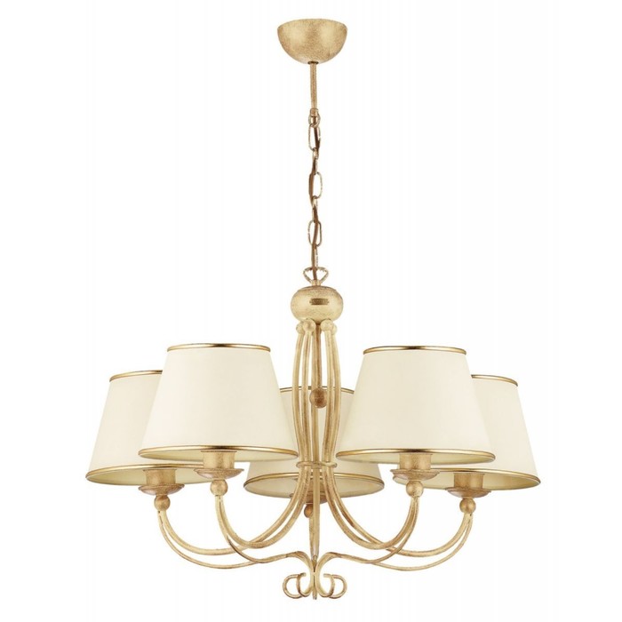 Люстра подвесная LAURA 5x60Вт E27 бежевый 67x67x63см