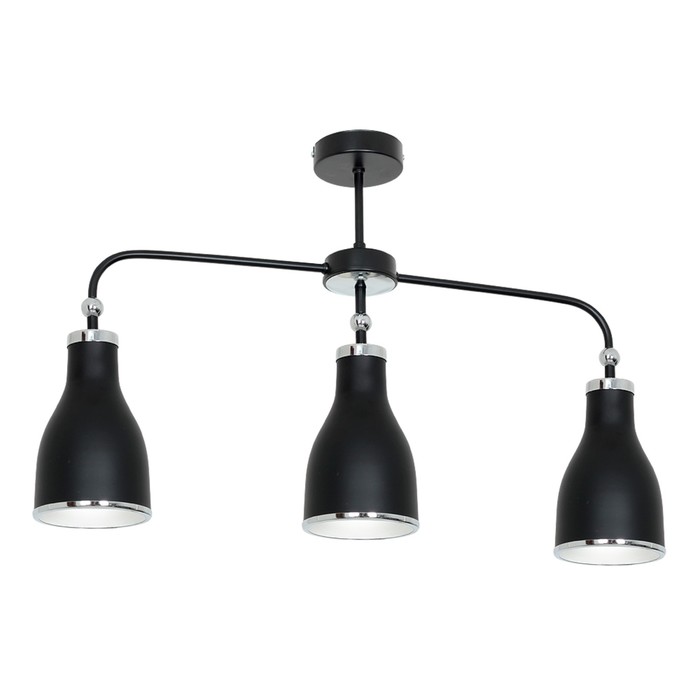 Светильник GREG 3x60Вт E27 чёрный хром 71x12x45см