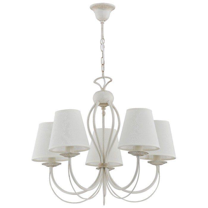 Люстра подвесная IRMA 5x40Вт E14 Белая патина 56x56x73см