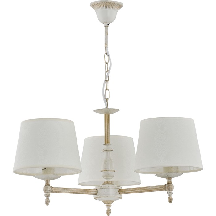 Люстра подвесная ROKSANA WHITE 3x40Вт E14 белый патина 67x67x88см