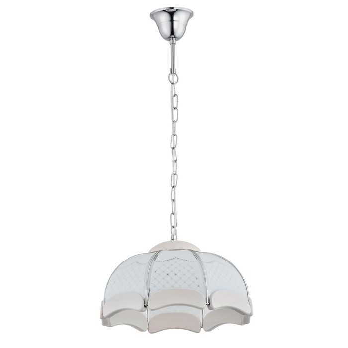 Светильник ITALIA BIANCO 1x60Вт E27 хром, бежевый 32x32x65см