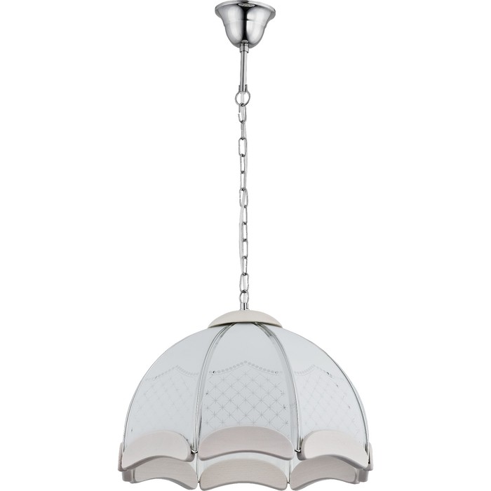 Светильник ITALIA BIANCO 1x60Вт E27 хром, бежевый 38x38x73см