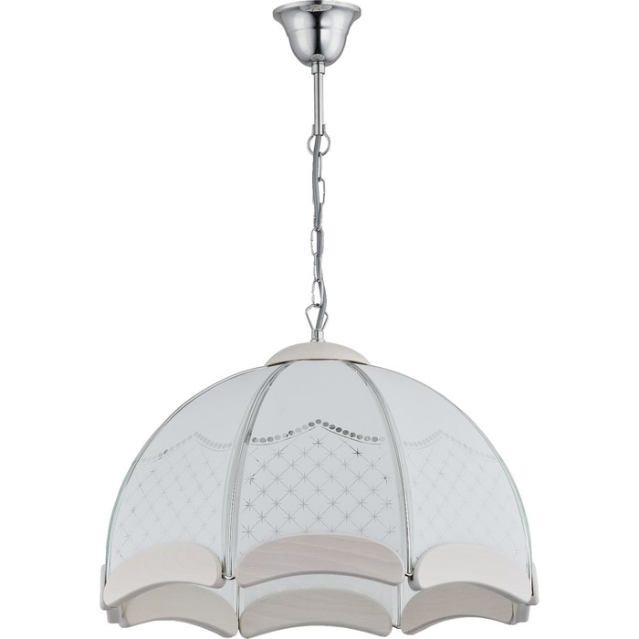 Светильник ITALIA BIANCO 3x60Вт E27 хром, бежевый 45x45x75см