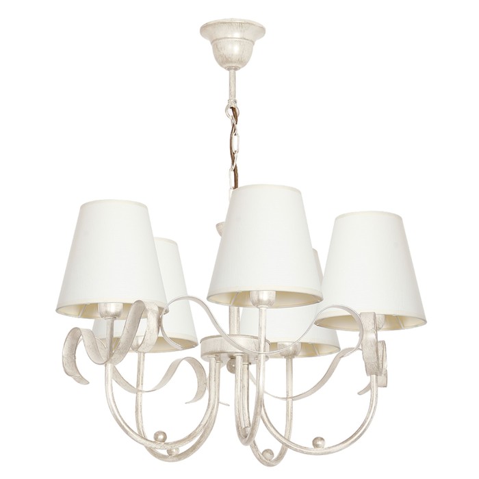 Люстра подвесная MOTTO 5x60Вт E14 бежевый с патиной 56x56x70см