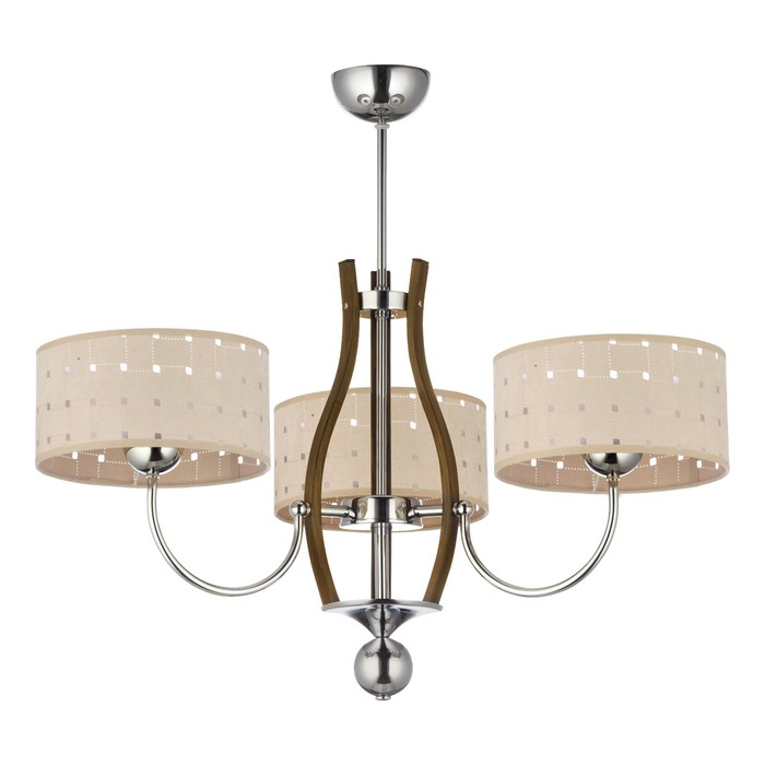 Люстра подвесная OSLO 3x60Вт E27 хром, венге 70x70x60см