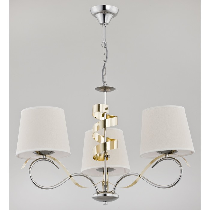 Люстра подвесная SANDRA 3x40Вт E14 хром, золотой 64x64x75см