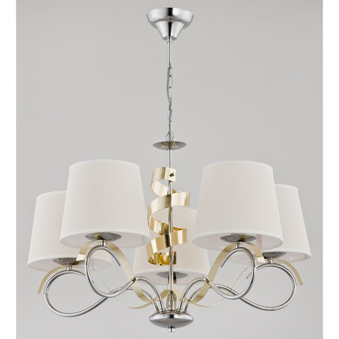 Люстра подвесная SANDRA 5x40Вт E14 хром, золотой 69x69x75см