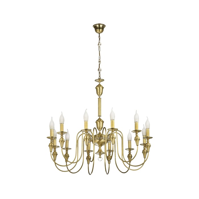 Люстра подвесная SYMFONIA 12x40Вт E14 золото 90x90x85см