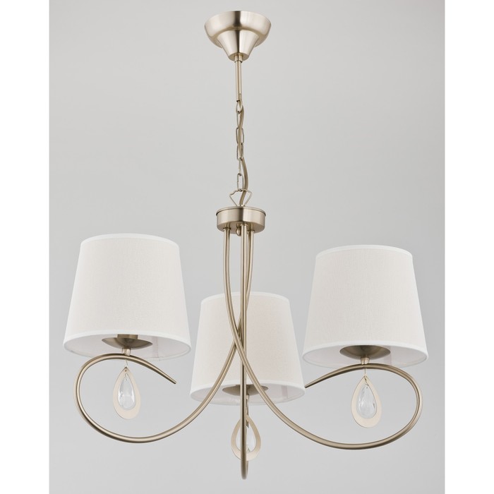 Люстра подвесная IZYDA 3x40Вт E14 Матовое золото 59x59x73см