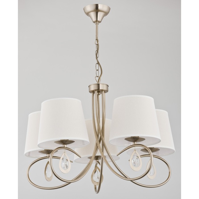 Люстра подвесная IZYDA 5x40Вт E14 Матовое золото 62x62x73см