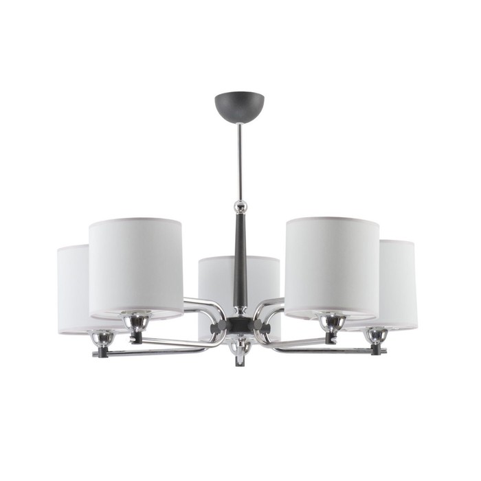 Люстра подвесная TWINGO 5x60Вт E27 хром, графит 72x72x60см