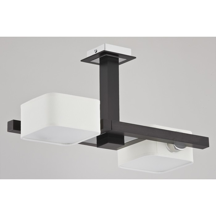 Люстра потолочная JUNIOR ECRU 2x40Вт E14 хром, венге 52x28см