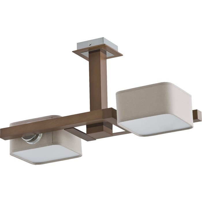 Люстра потолочная KROS 2x40Вт E14 хром, венге 50x28,5x27см