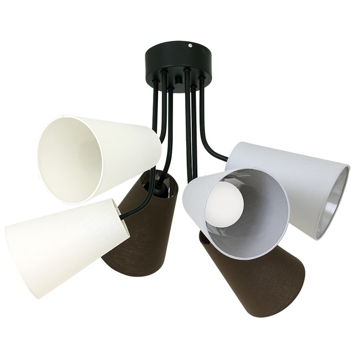 Люстра потолочная TUBLES 6x60Вт E27 чёрный 66x66x51см