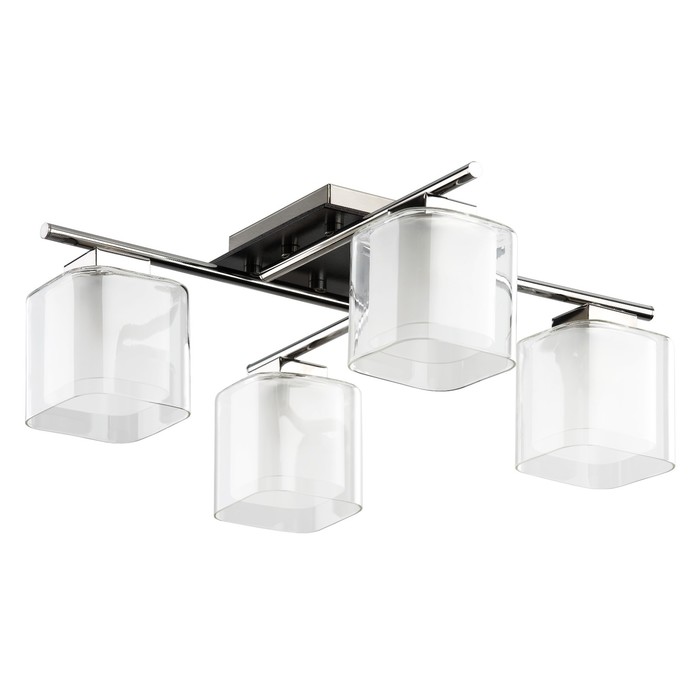 Светильник SQUARE 4x40Вт E14 хром, венге 50x50x16см