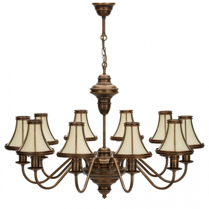 Люстра подвесная KWINERO BRAZ 10x60Вт E14 бронза