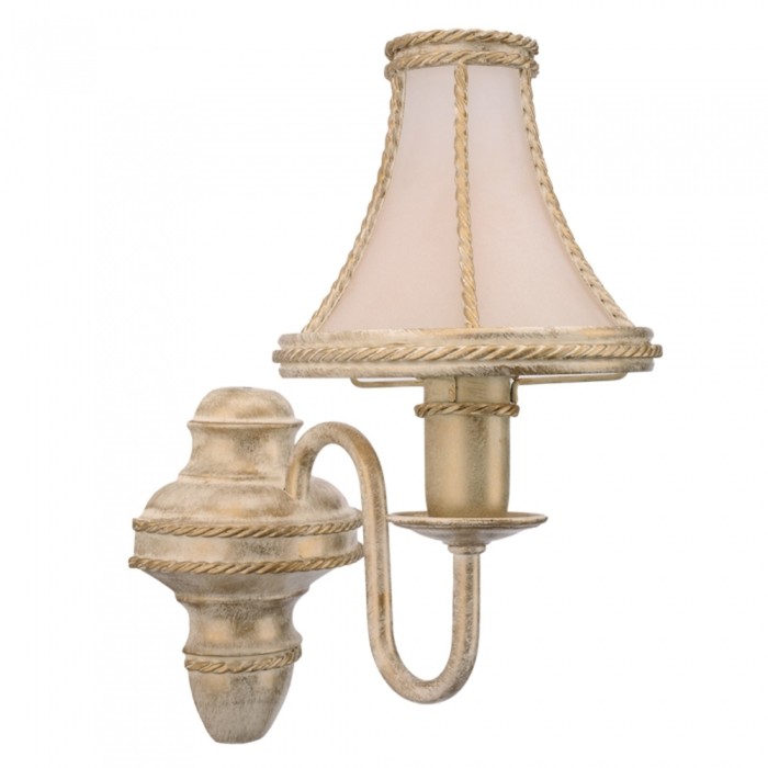 Бра KWINERO KREM 1x60Вт E14 Белая патина 14x28см