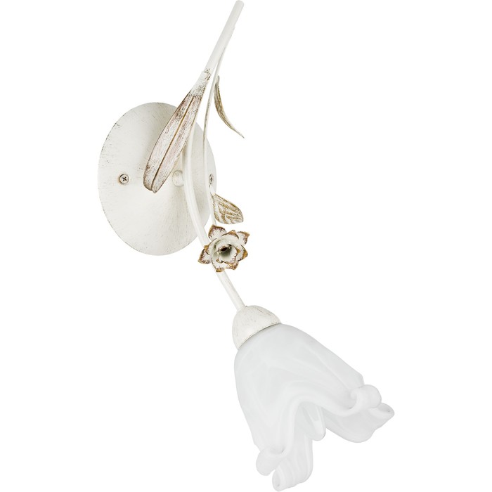 Бра LENA 1x40Вт E14 белый патина, бежевый 22x12x45см