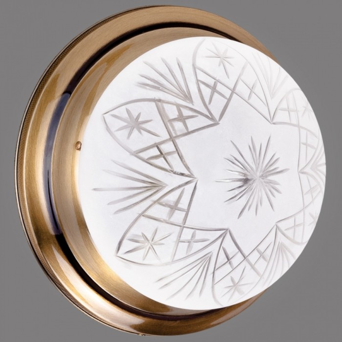 Люстра настенно-потолочная OURO 1x100Вт E27 бронза 29x29x29см