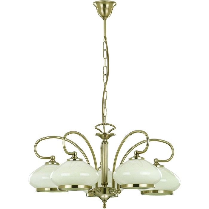 Люстра подвесная ASTORIA 5x60Вт E27 античное золото 60x60x78см