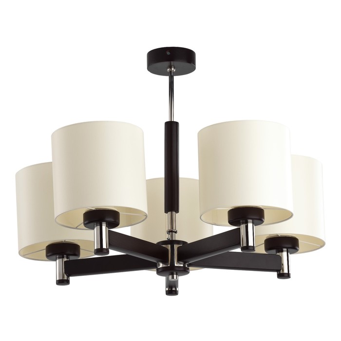 Люстра потолочная LOZANO 5x60Вт E27 венге, хром 56x56x43см