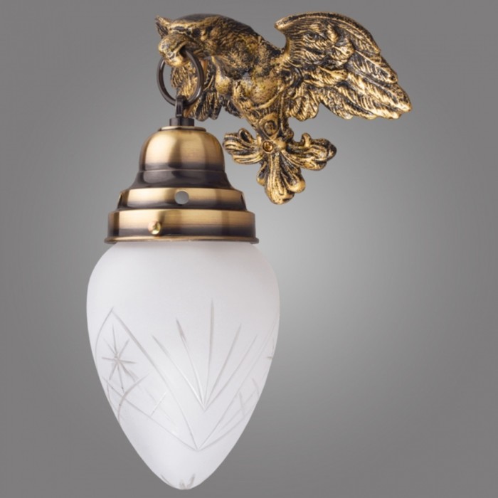 Бра OURO 1x60Вт E27 бронза с черной патиной 19x27см