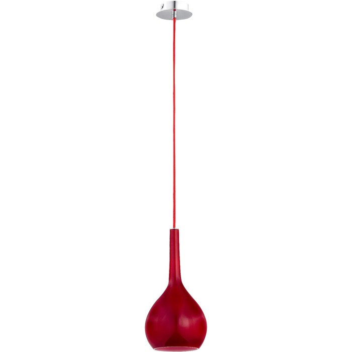 Люстра подвес VETRO RED 1x60Вт E27 хром 15x15x110см