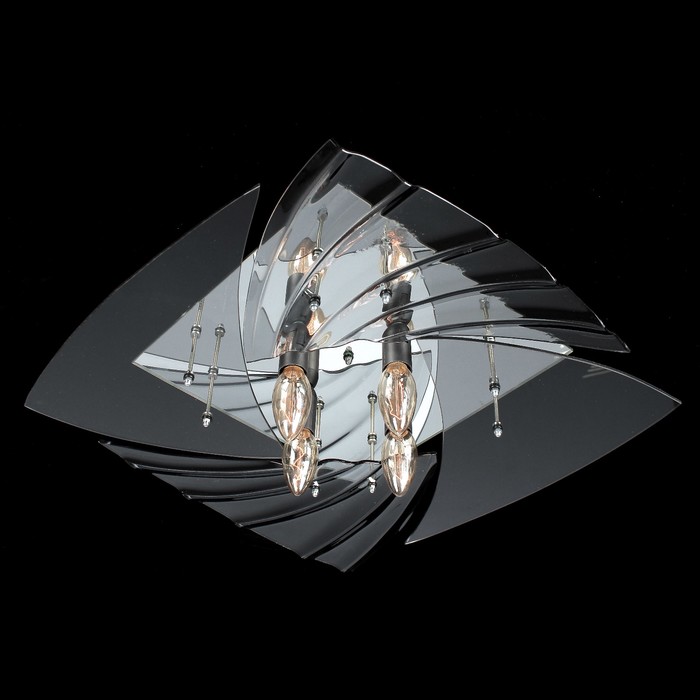 Люстра "Лира" 5 ламп E14 40Вт серый 50х50х11см.