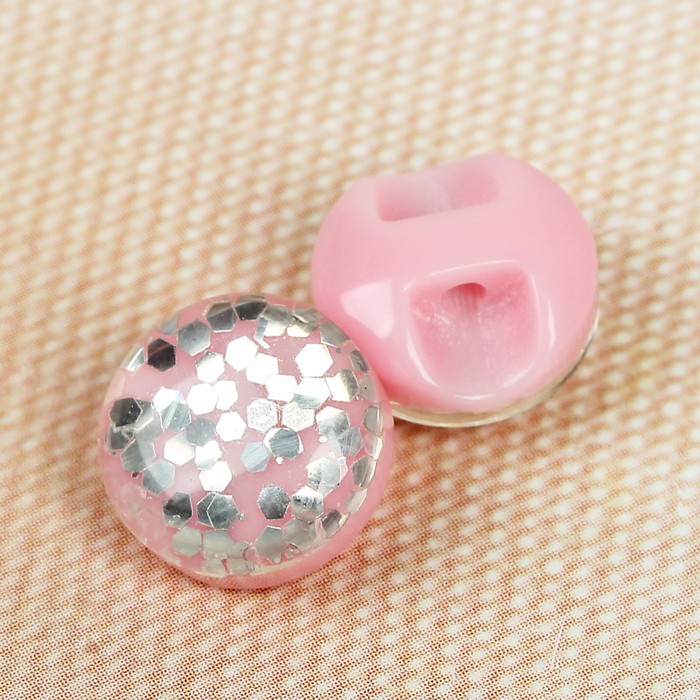 Пуговица декоративная, на ножке, 11мм, цвет нежно-розовый