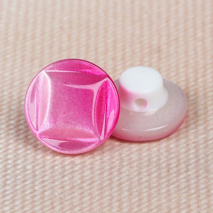 Пуговица декоративная, на ножке, 11мм, цвет розовый