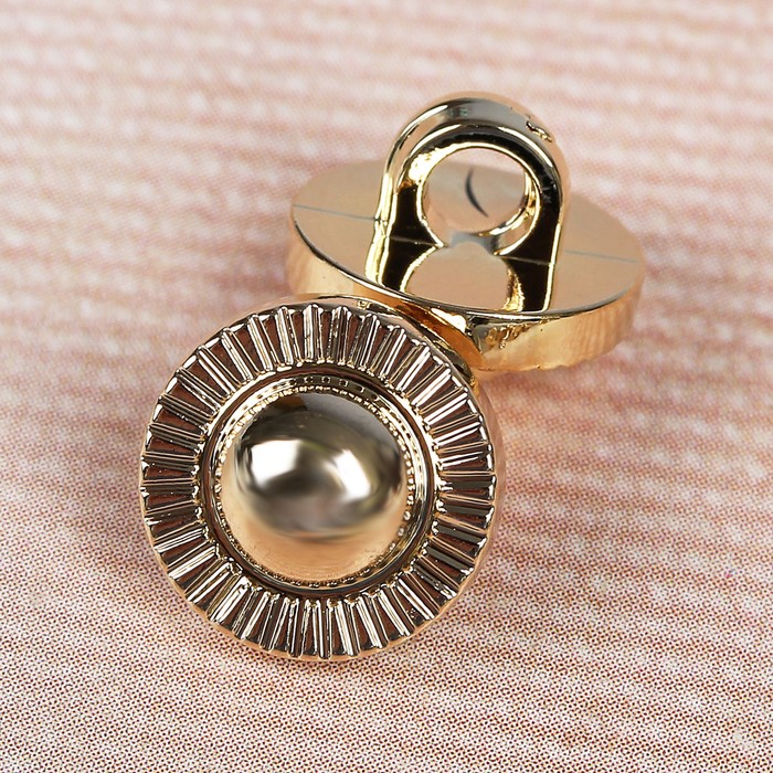 Пуговица декоративная, на ножке, 10мм, цвет золотой