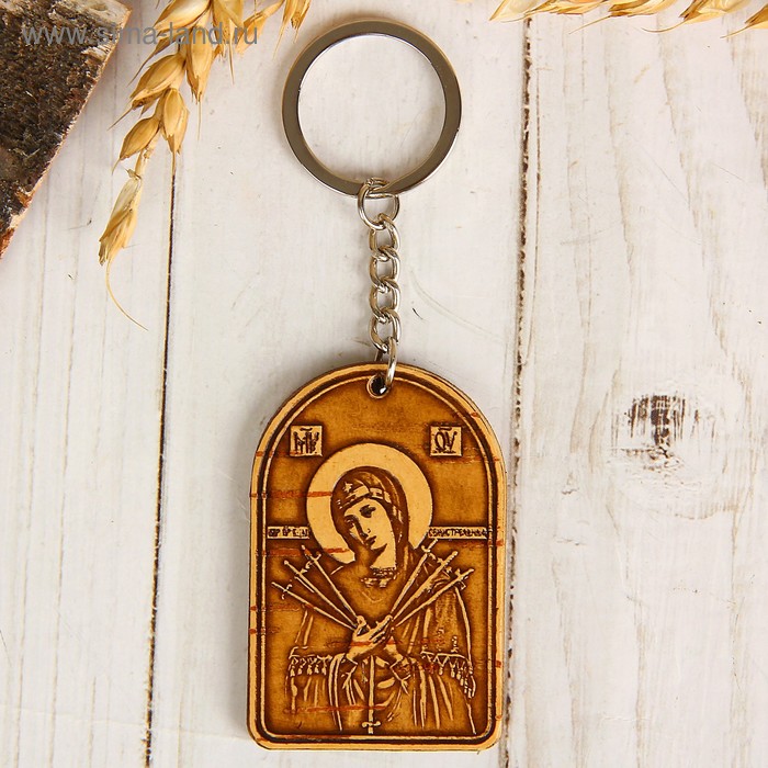Брелок с молитвой «Пресвятой Богородицы Семистрельная», береста брелок с молитвой пресвятой богородицы семистрельная береста