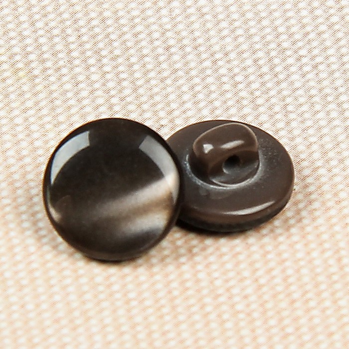 Пуговица декоративная, на ножке, 11мм, цвет тёмно-коричневый