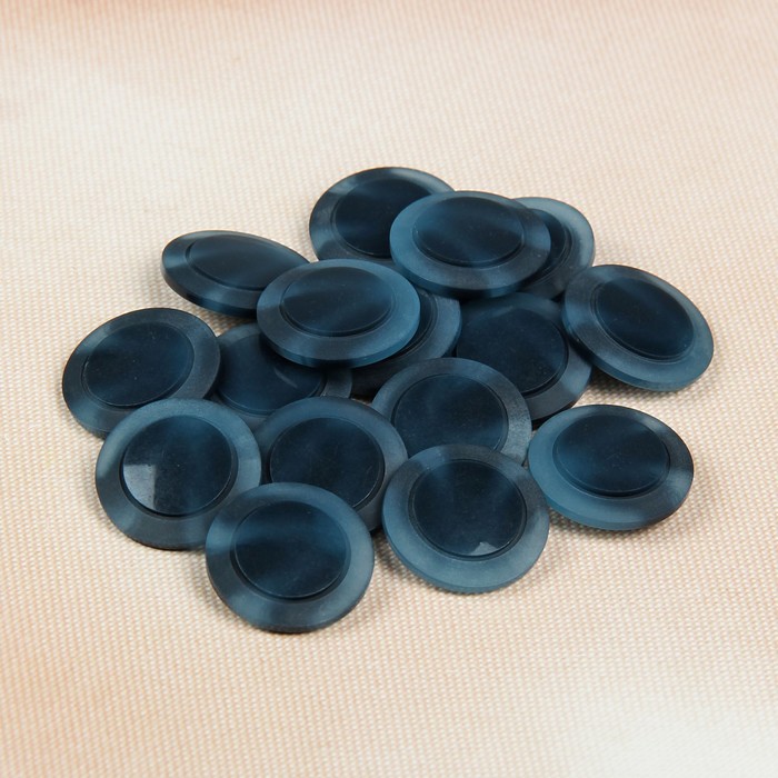 Пуговица декоративная, на ножке, 23мм, цвет синий