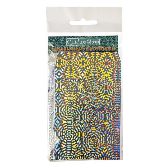 Фигурные вырубки "Подарочная коробочка с бабочкой" (набор 4 детали) серебро голограф.