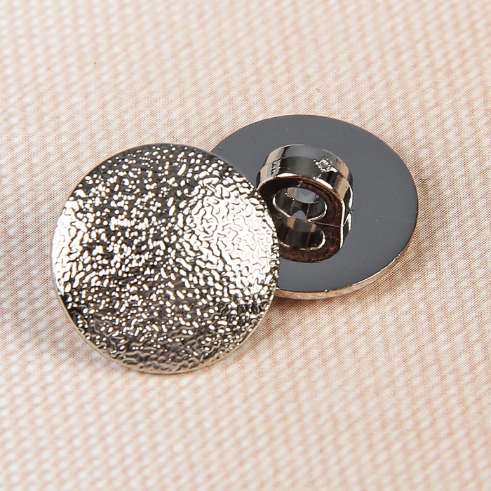 Пуговица костюмная, на ножке, 15мм, цвет серебряный