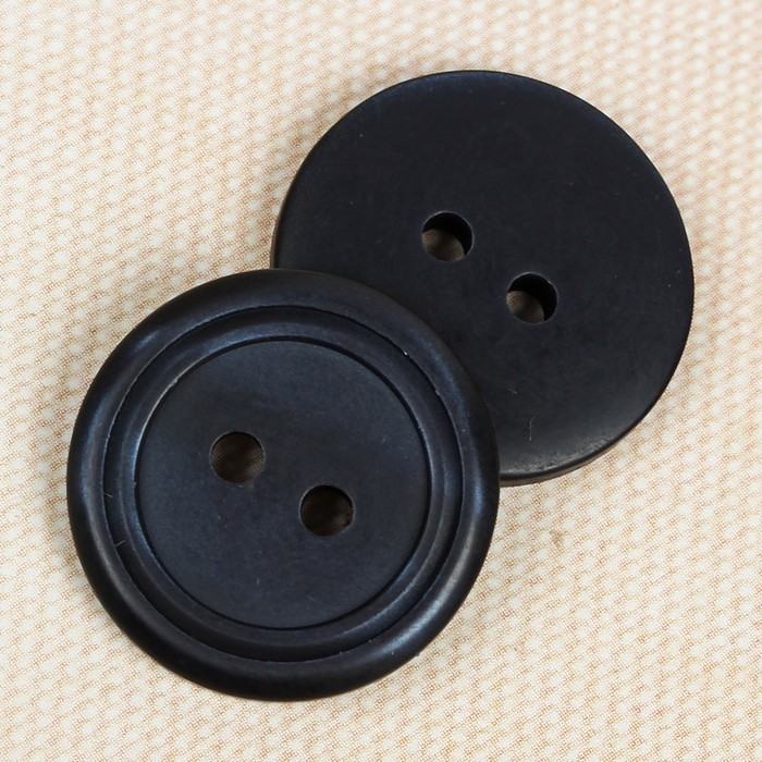 Пуговица костюмная, 2 прокола, 20мм, цвет тёмно-синий